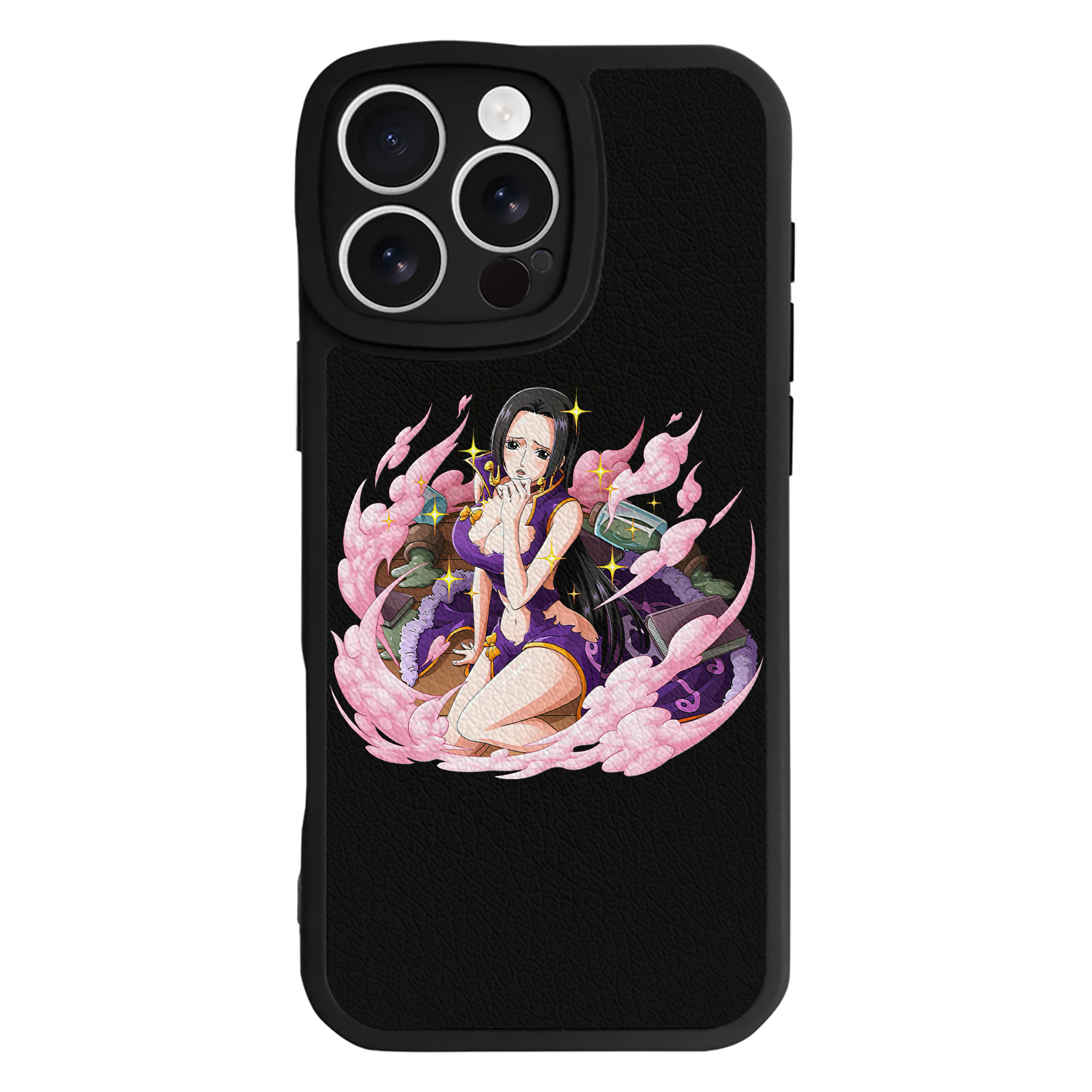 （画像用） ワンピース ボア・ハンコック ONE PIECE Boa·Hancock 【iPhone 16シリーズ対応】シリコンスマホケース（レザー調） 材質：シリコン